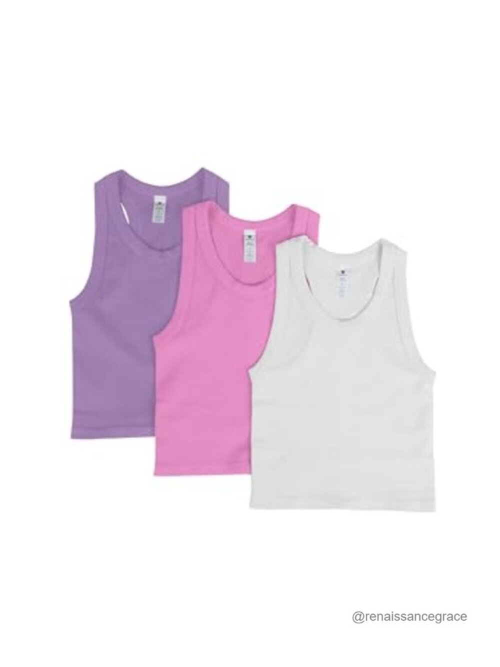 Seamless Ribbed Racerback Fitted Tank Top 3 Pack